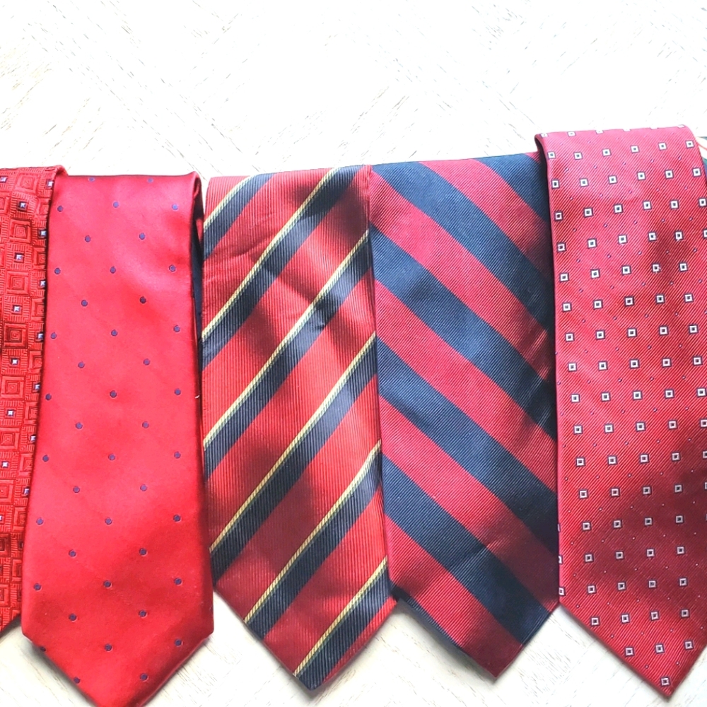Lot of 6 Red Ties